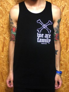 ［DxAxM］-We Are Family TANK TOP-WHiTE and BLACK