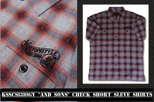 "AND SONS" CHECK SHORT SLEVE SHIRTS 