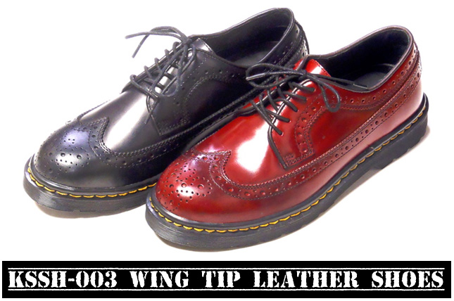 WING TIP LEATHER SHOES