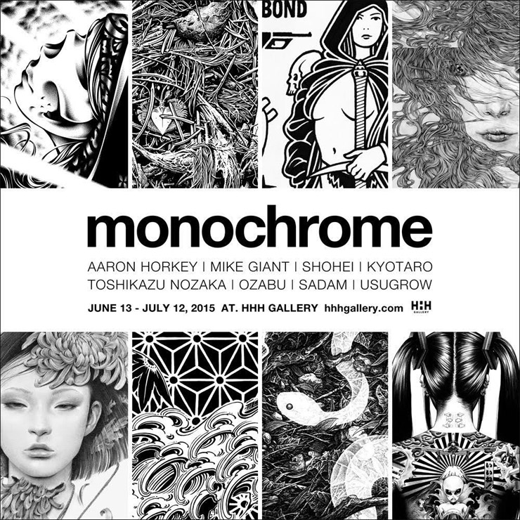 MONOCHROME group exhibition Curated by USUGROW 2015年 6月13日～7月12日 at HHH gallery