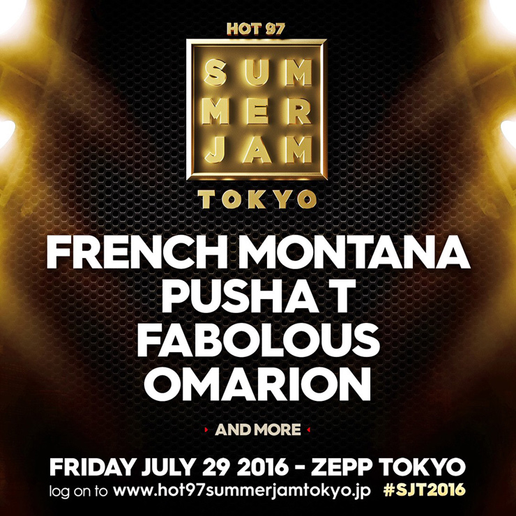 『HOT 97 SUMMER JAM TOKYO 2016』 2016年7月29日（金）at ZEPP TOKYO 第2弾出演アーティスト発表 & チケット抽選受付開始