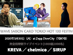 『J-WAVE SAISON CARD TOKIO HOT 100 FESTIVAL』2020年3月30日（月）at Zepp DiverCity（TOKYO）
