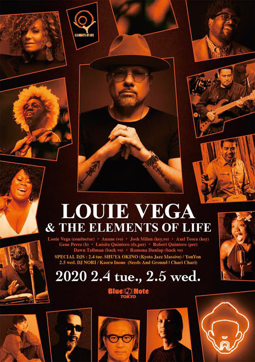 Louie Vega 来日公演 - 2020/2/3(月) Brooklyn Parlor SHINJUKU、4(火) 5(水) BLUE NOTE TOKYO、8(土) Contact Tokyo