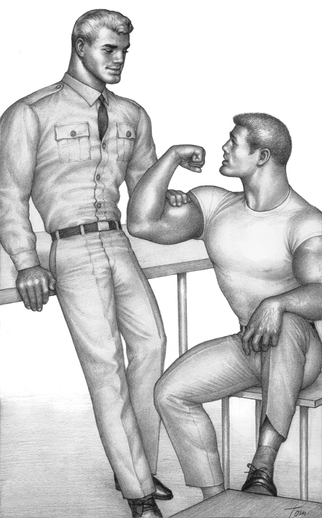 TOM OF FINLAND (Finnish, 1920-1991), Untitled, 1963, Gouache on paper, 13.69 in. x 8.31 in., Tom of Finland Foundation permanent collection, © 1963 - 2020 Tom of Finland Foundation